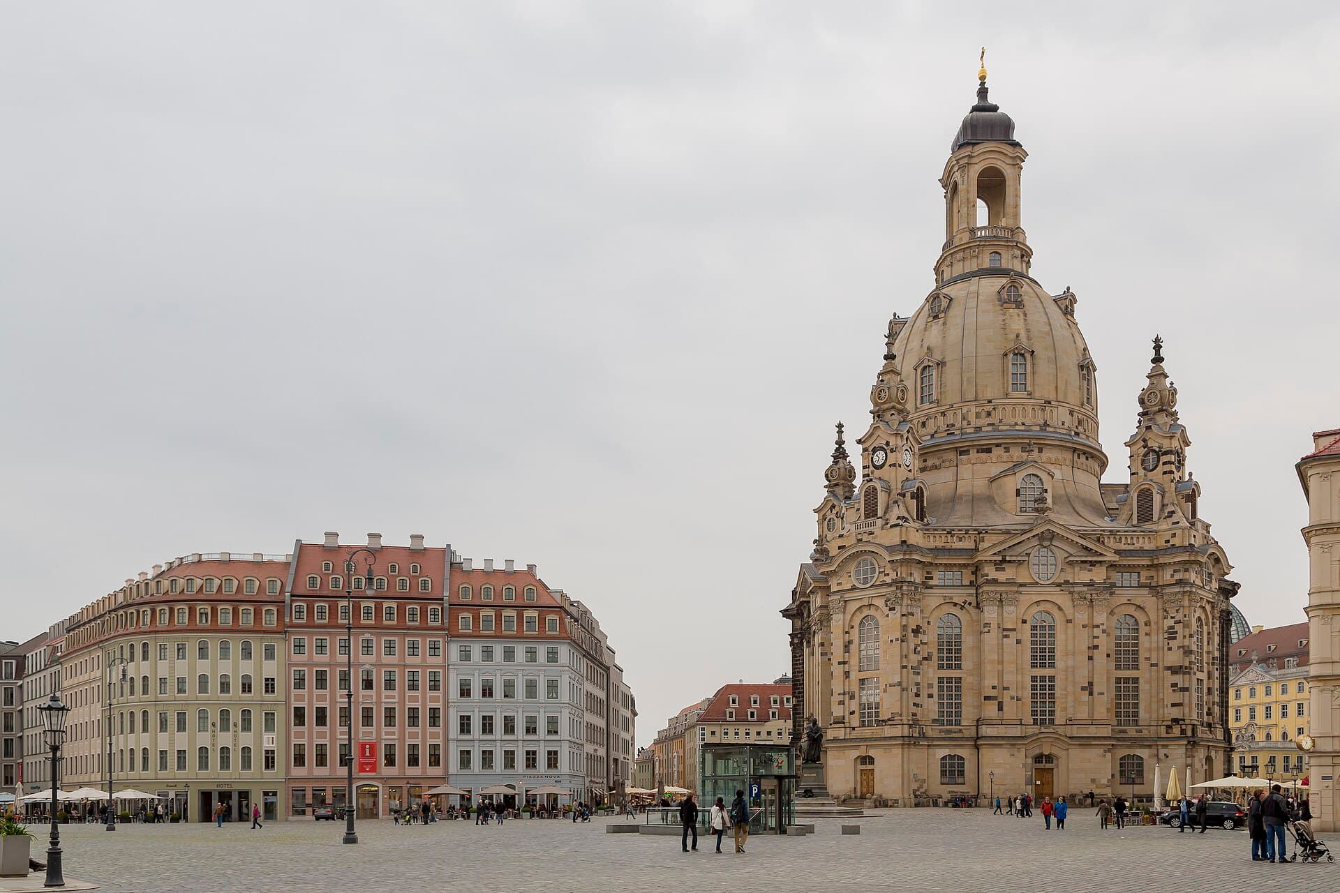 The rebuilt Frauenkirche on the Neumarkt in Dresden