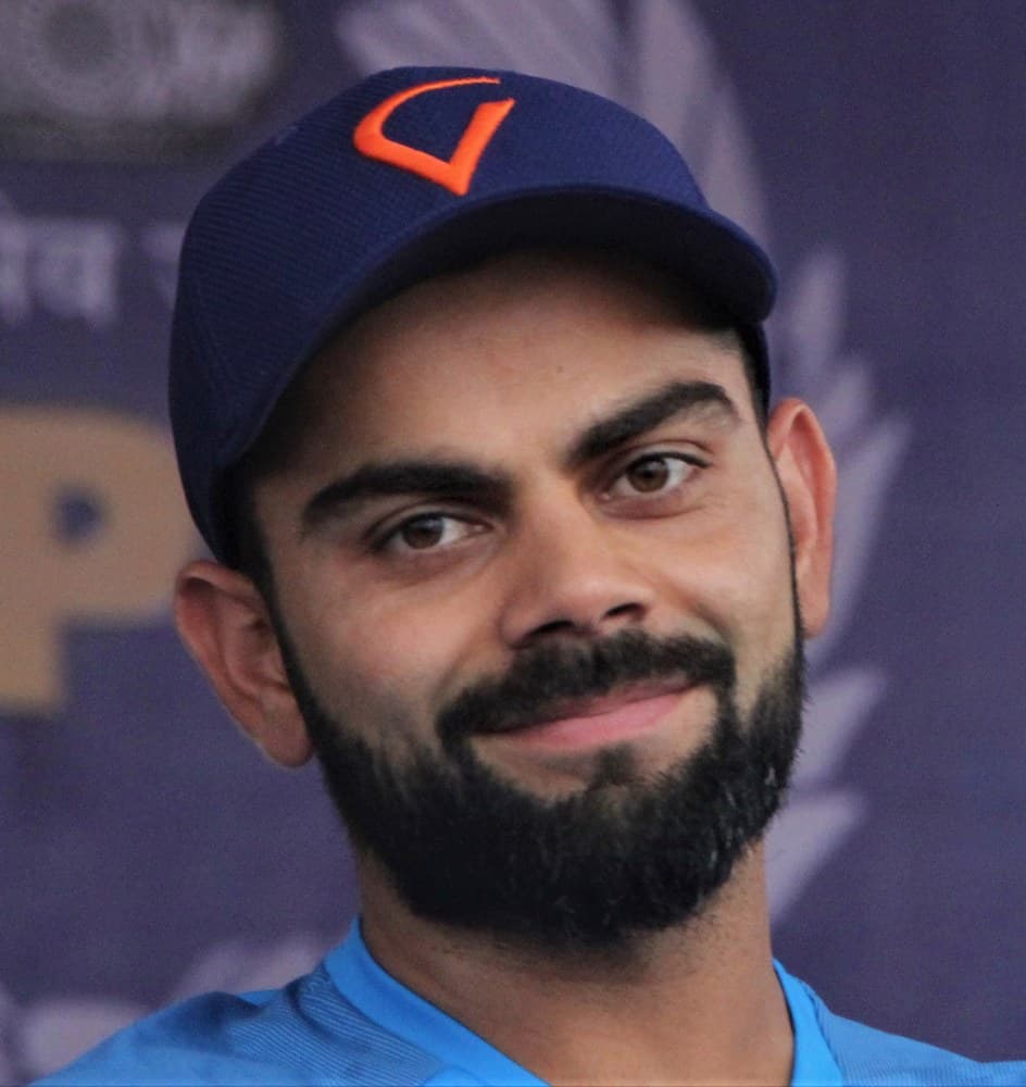 Virat Kohli in a portrait photographed by Anand Anil in November 2017.