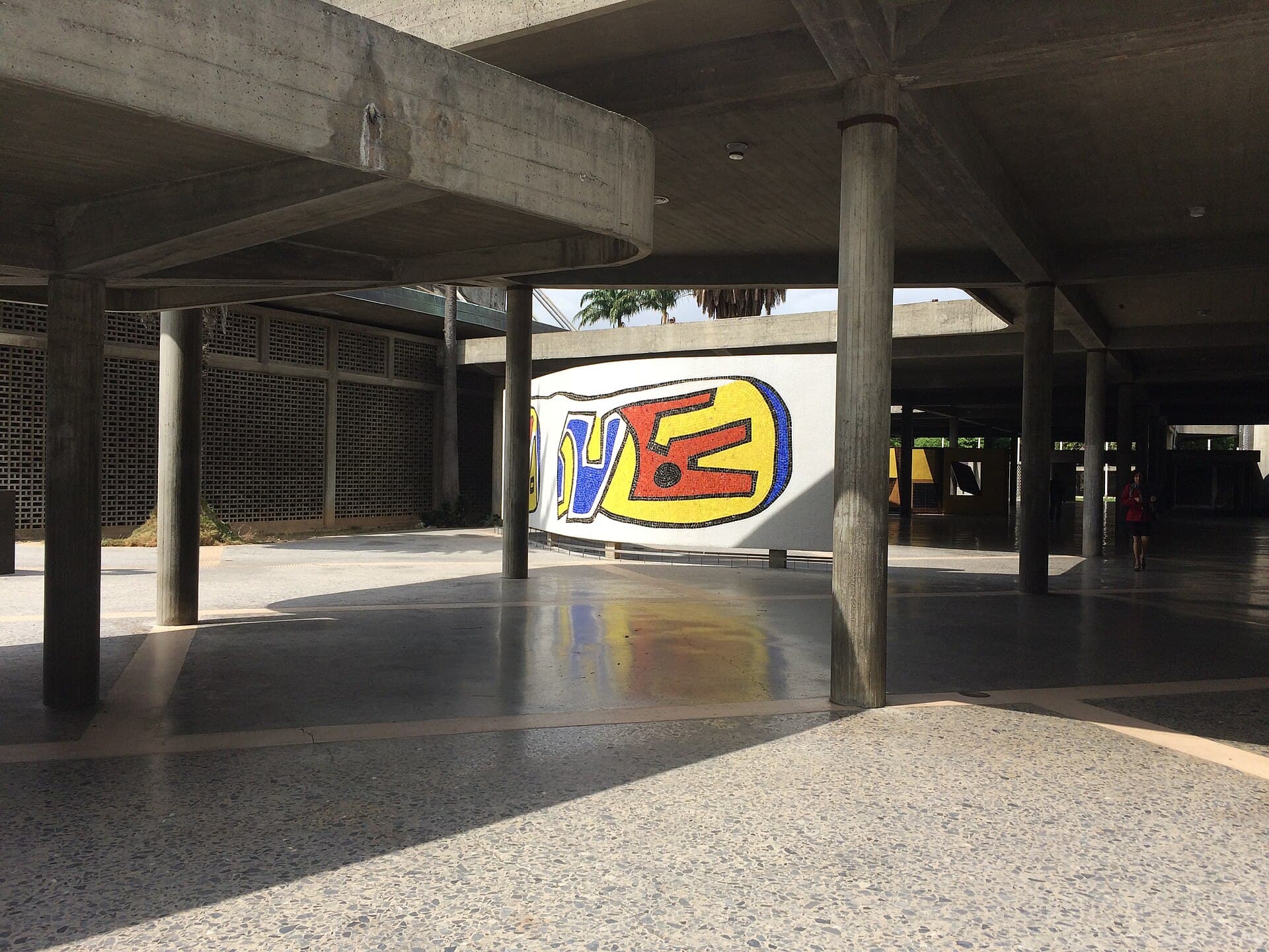The covered plaza of the Ciudad Universitaria de Caracas at the Central University of Venezuela