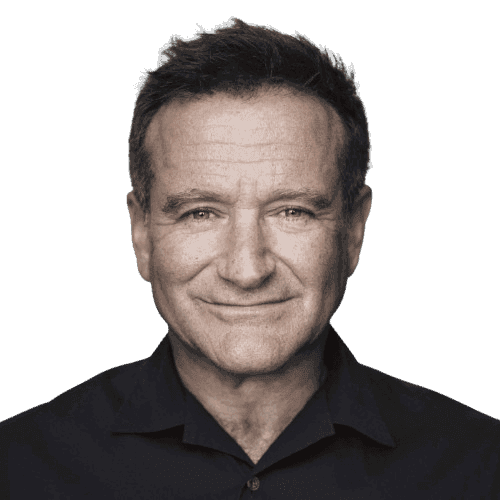 A portrait of a middle-aged man with short dark hair and light blue eyes, wearing a black collared shirt. The image captures his gentle smile and expressive face, set against a soft, neutral background, creating a warm and approachable atmosphere.