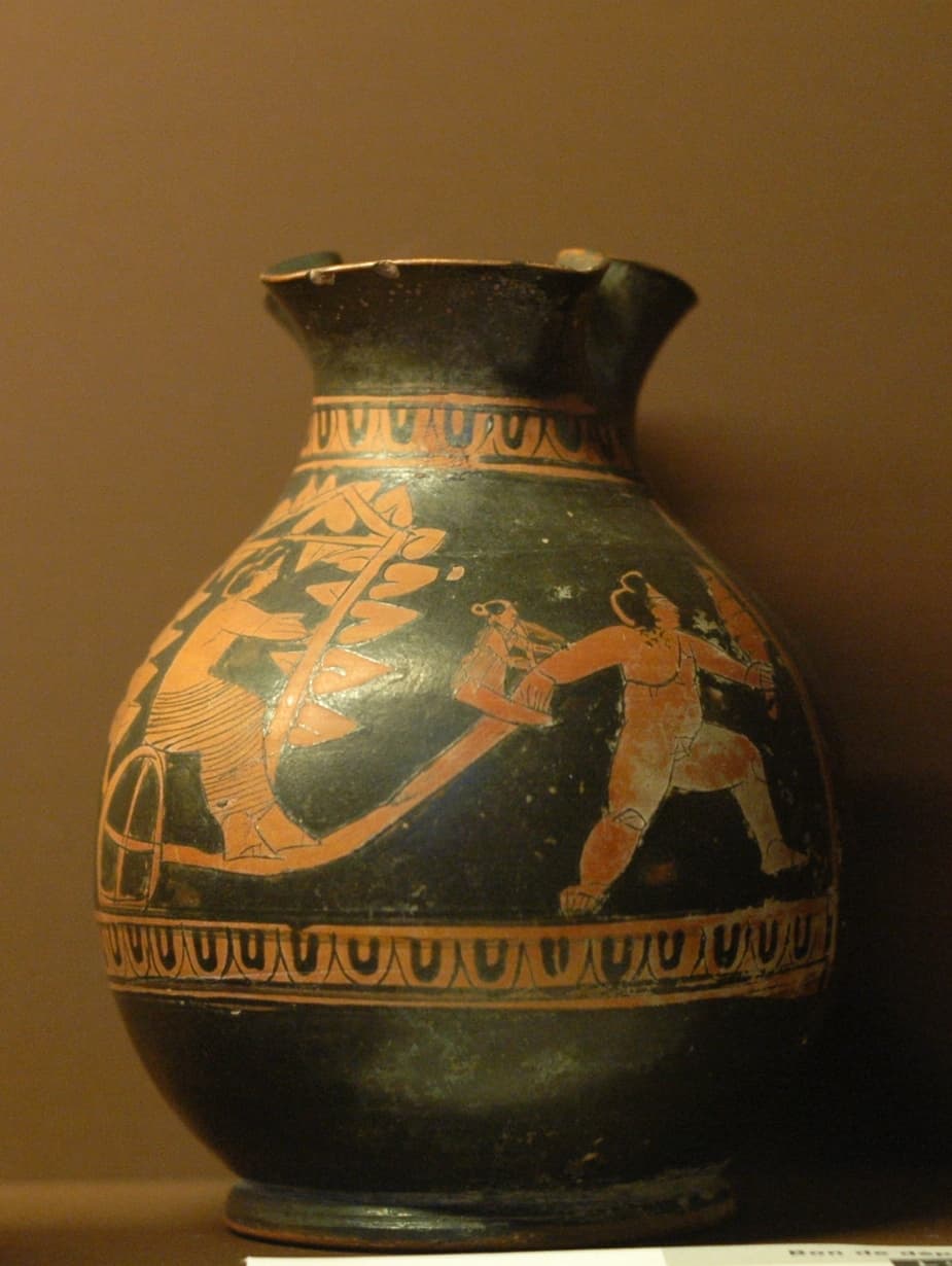 An Athenian chous jug of the kind given to children at the Anthesteria