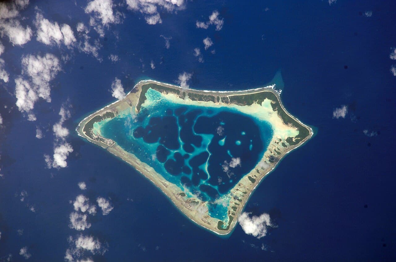 Atafu atoll from orbit