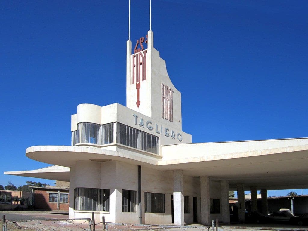 The Fiat Tagliero building in Asmara, Eritrea