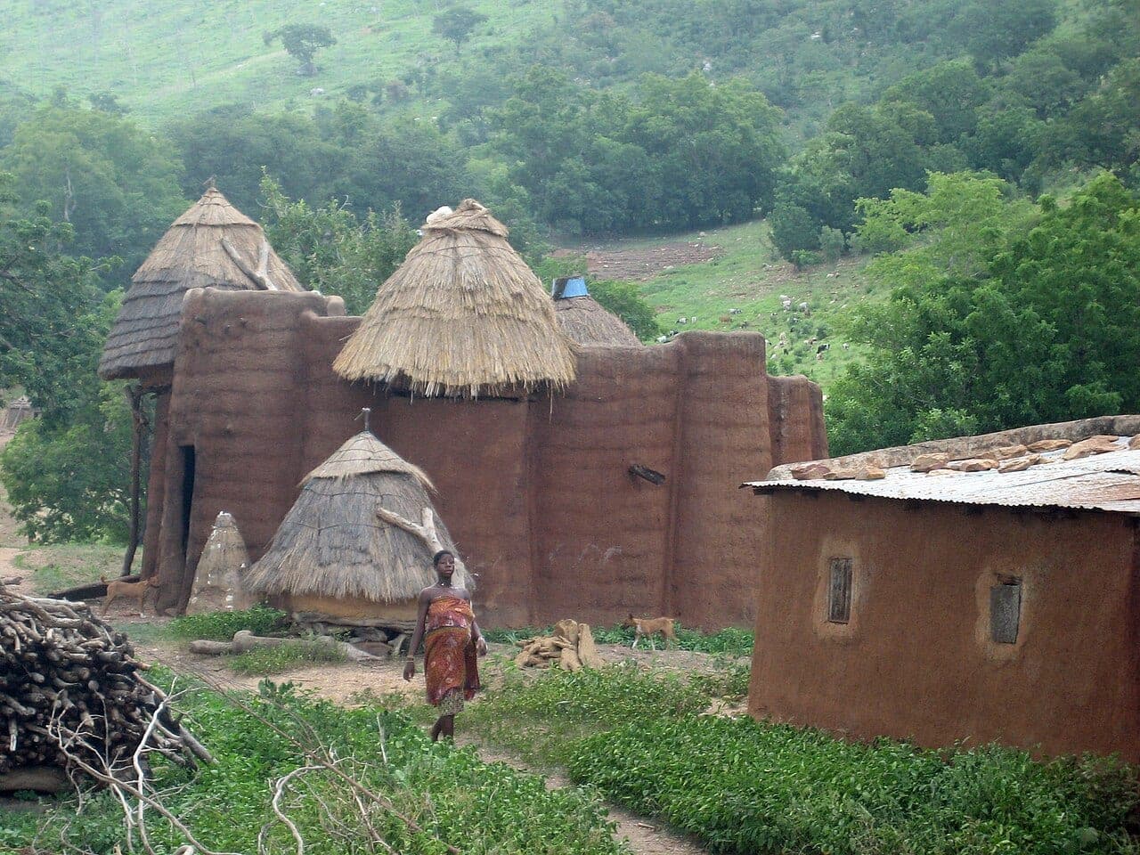 A Batammariba takyenta tower-house in Koutammakou, Togo