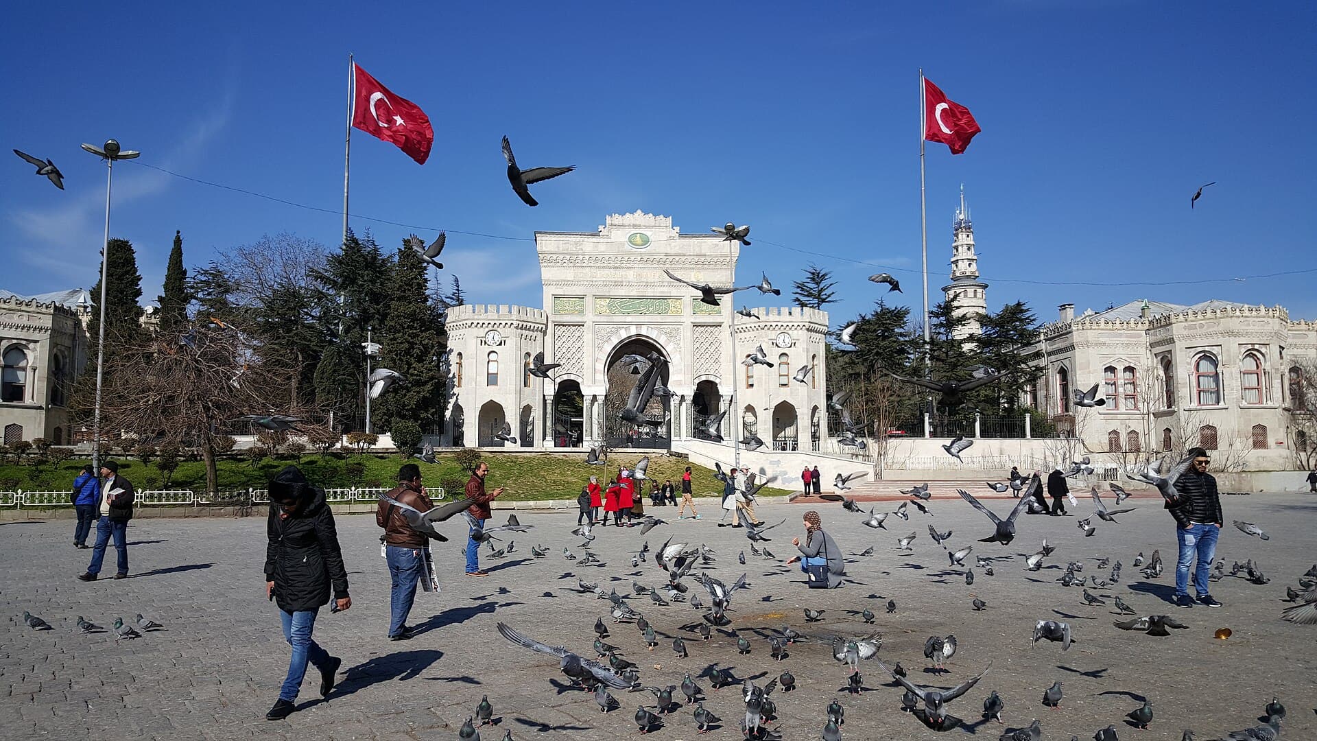 The main gate of Istanbul University on Beyazit Square
