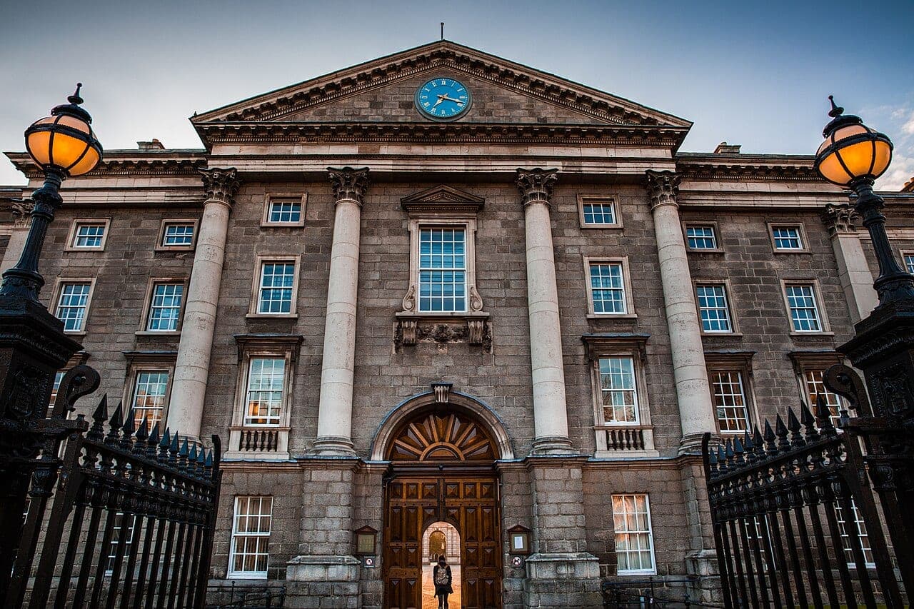 The entrance and front square of Trinity College Dublin